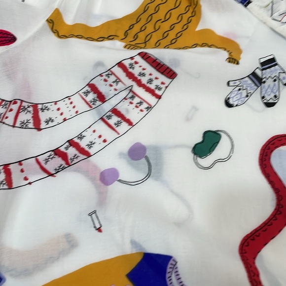 Anthropologie Maeve Marisol Ruffled Ski Blouse Top Size 2 EUC - Picture 7 of 12